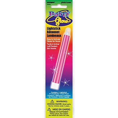 slide 1 of 1, Unique Industries Glow Lightstick, Pink 6" 1 CT, 1 ct