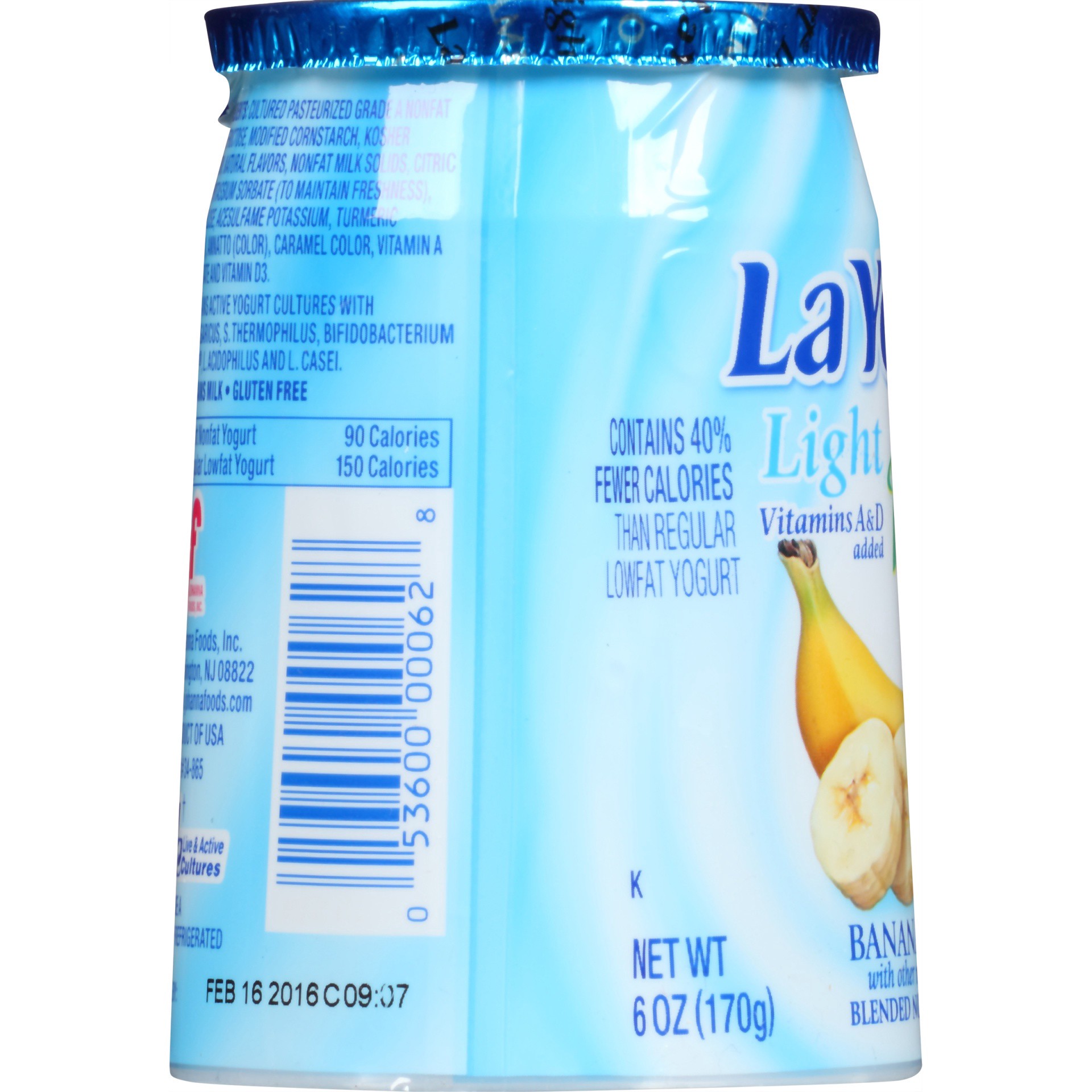 slide 4 of 5, La Yogurt Light Banana Cream Yogurt, 6 oz