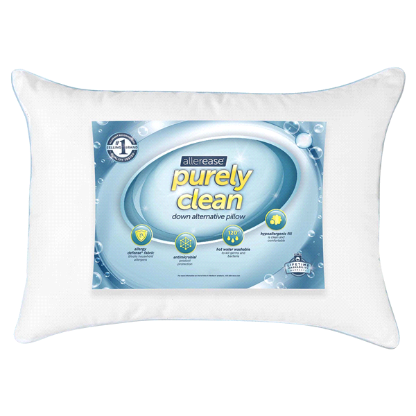 slide 1 of 1, AllerEase Purely Clean Pillow, Jumbo, 1 ct