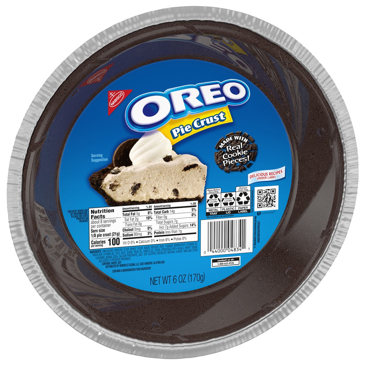 slide 2 of 9, OREO Cookie Pie Crust, 8 inch - 6oz, 6 oz