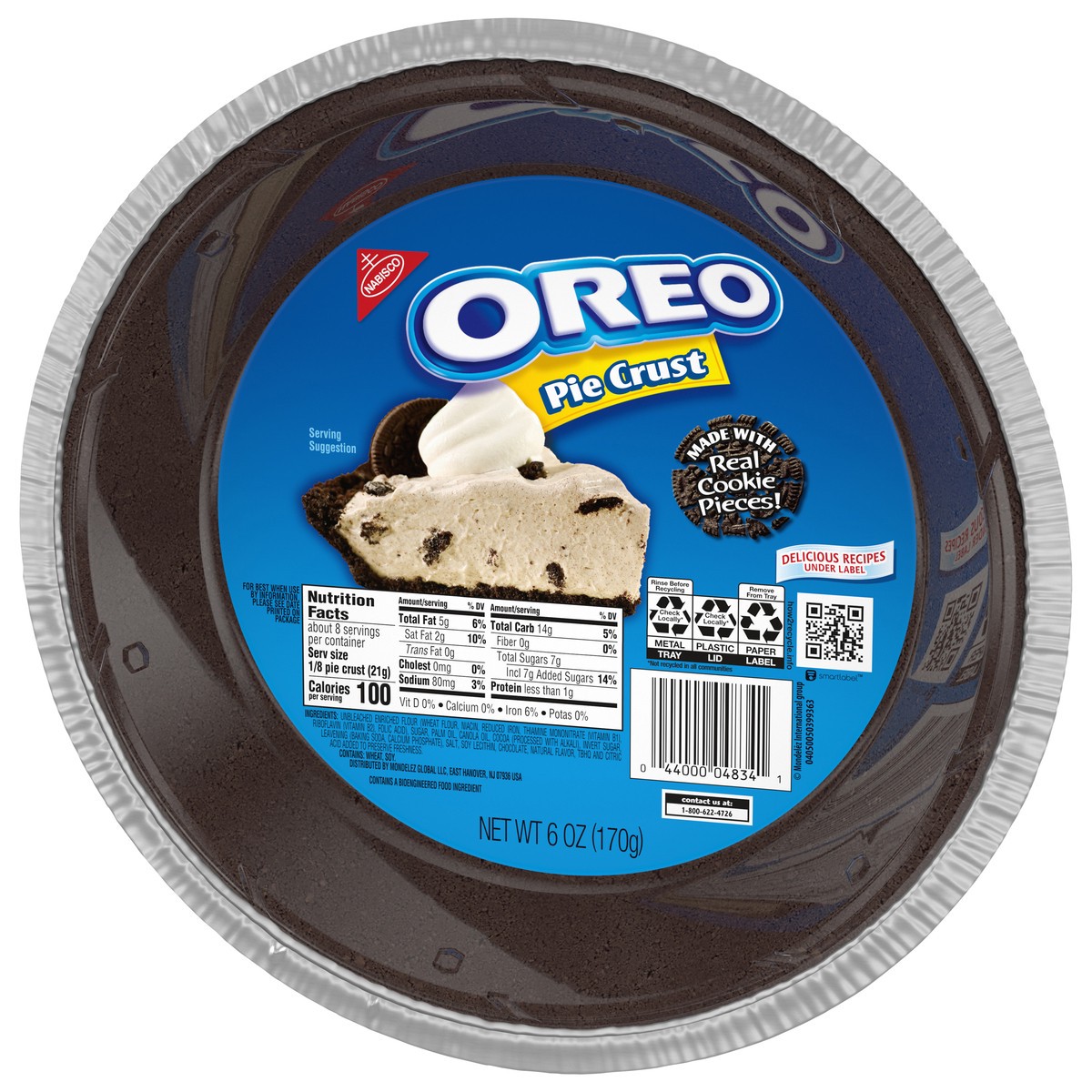 slide 3 of 9, OREO Cookie Pie Crust, 8 inch - 6oz, 6 oz