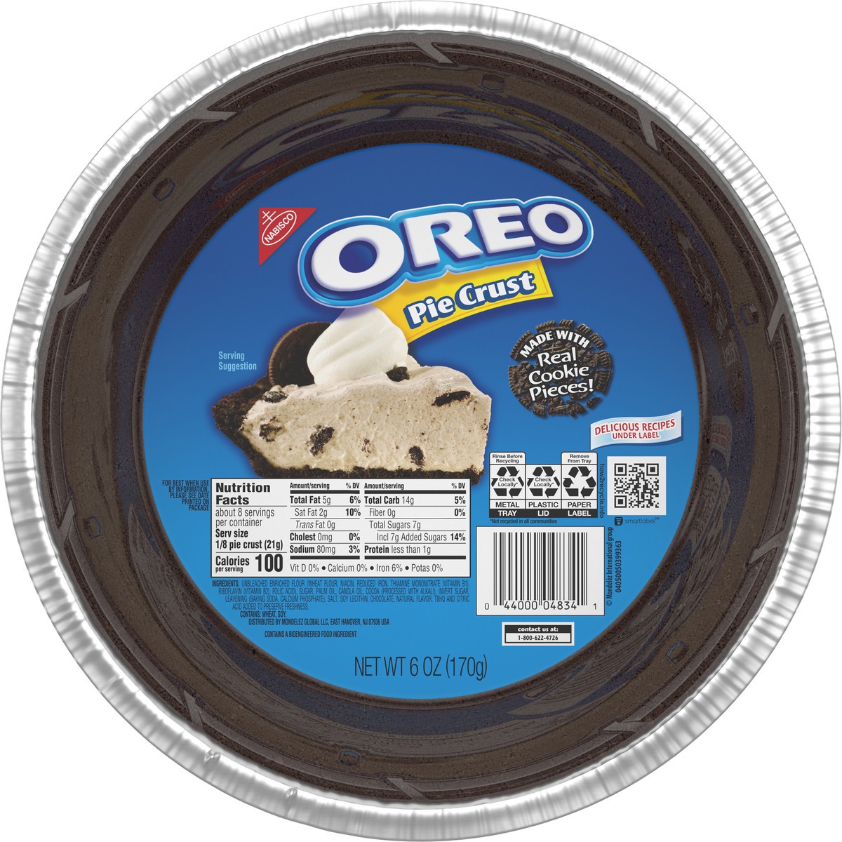 slide 6 of 9, OREO Cookie Pie Crust, 8 inch - 6oz, 6 oz