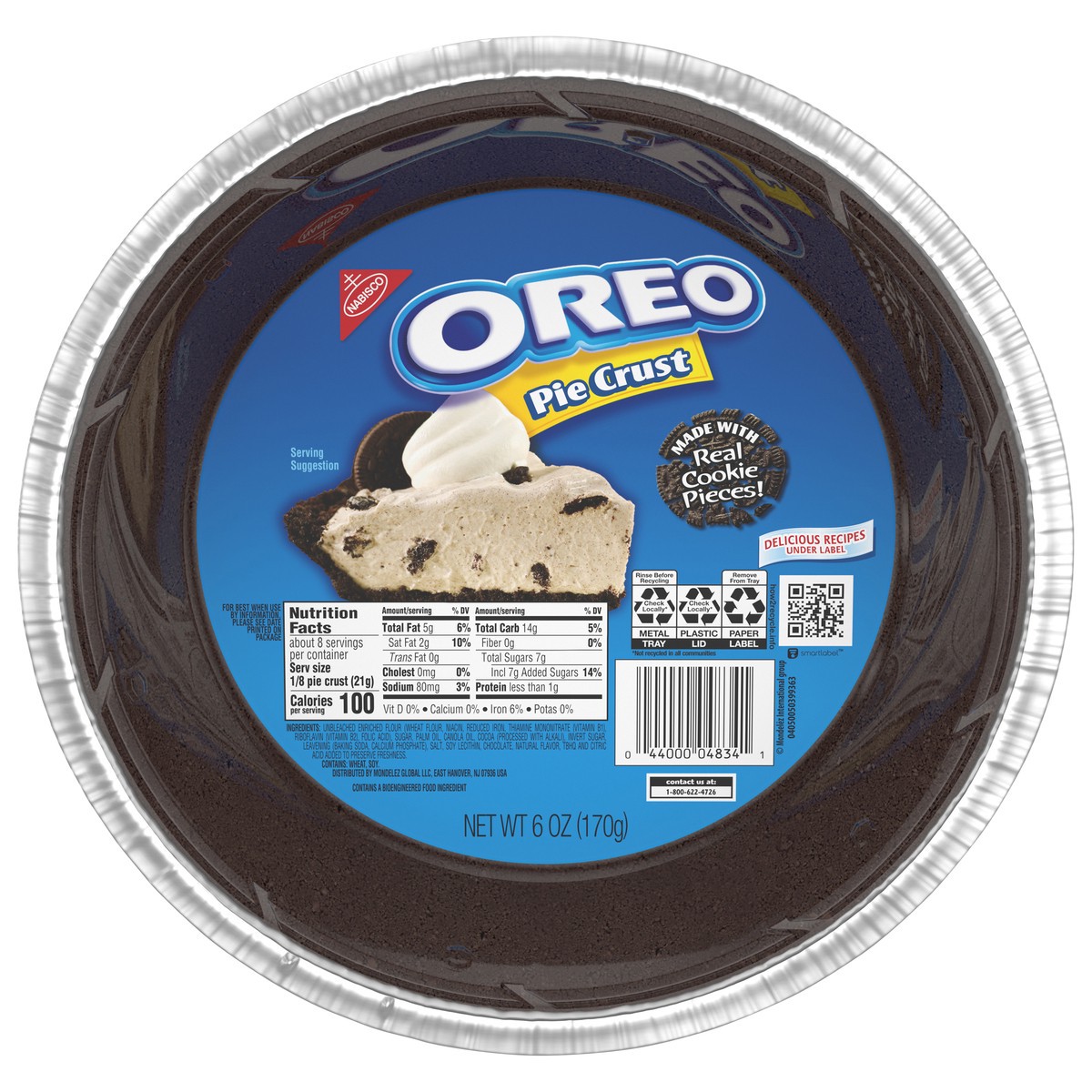 slide 1 of 9, OREO Cookie Pie Crust, 8 inch - 6oz, 6 oz