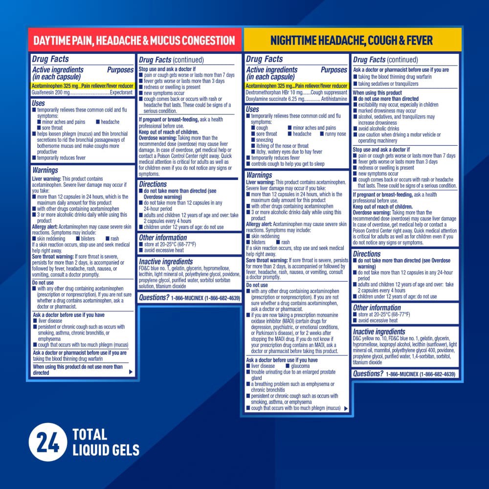 slide 3 of 5, Mucinex Rapid + Clear Liquid Gels, 24 Ct, 24 ct