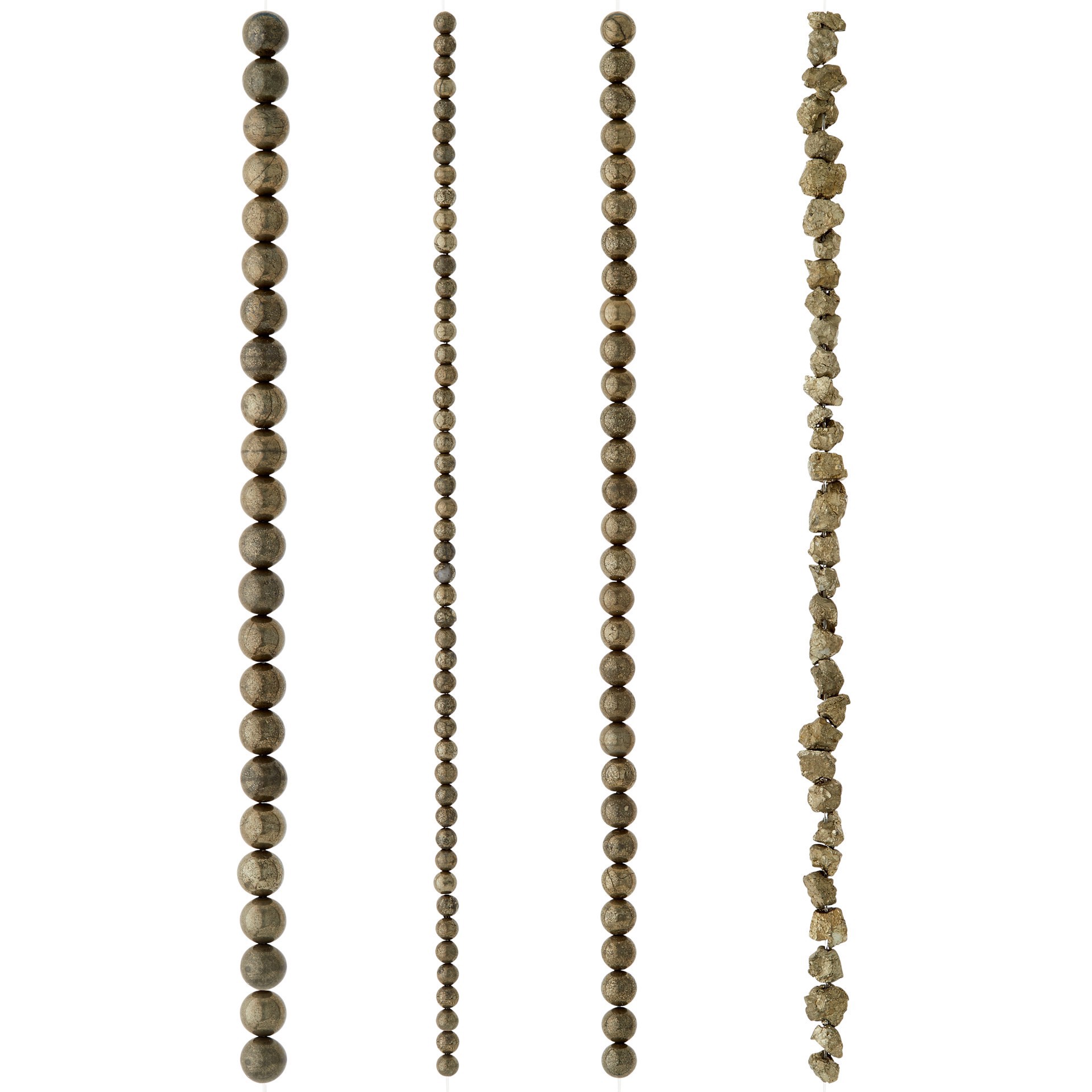 slide 3 of 6, Black Pyrite Semi-Precious Beads Value Pack By Bead Landing, 28 in