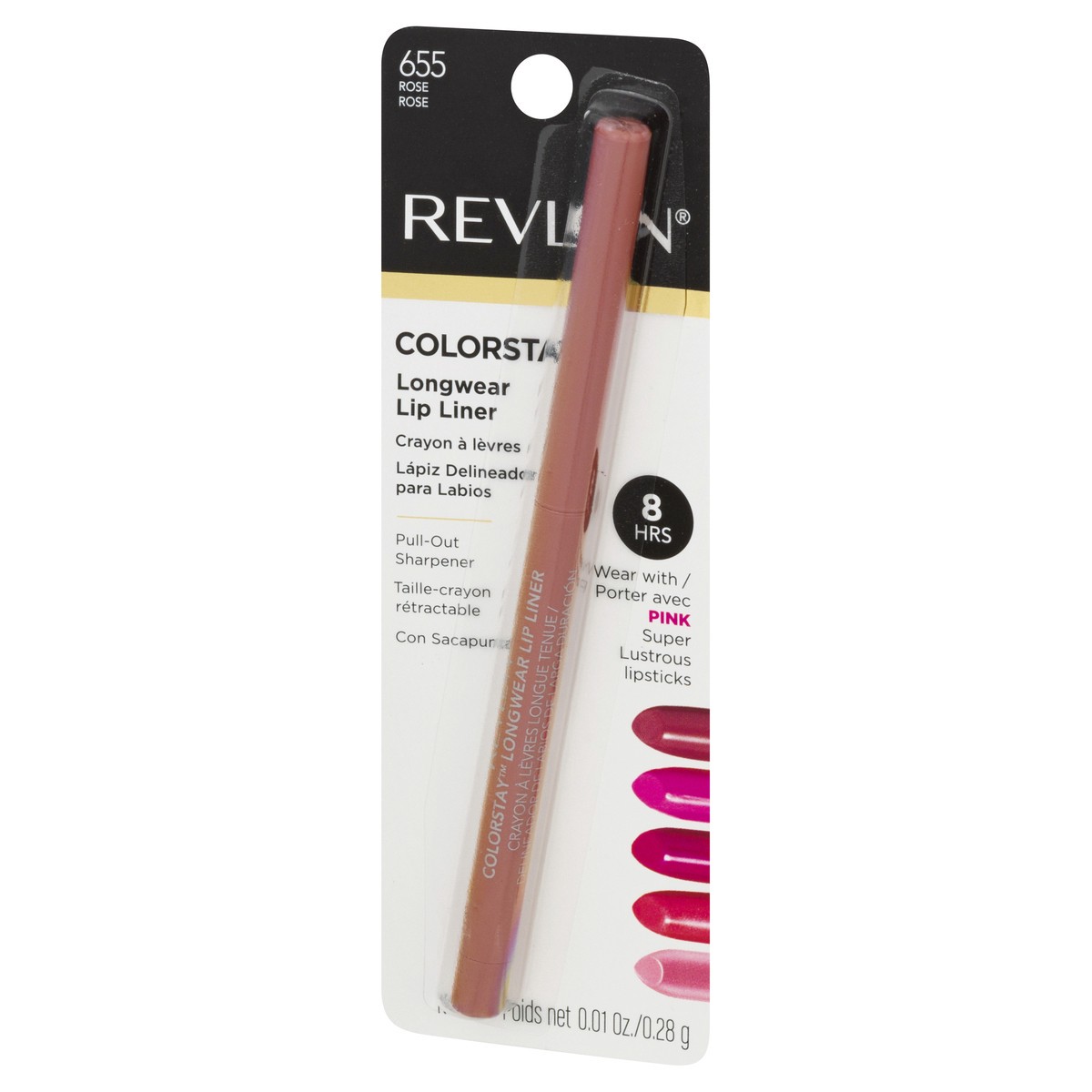 slide 3 of 9, Revlon ColorStay Rose 655 Longwear Lip Liner 0.01 oz, 0.01 oz