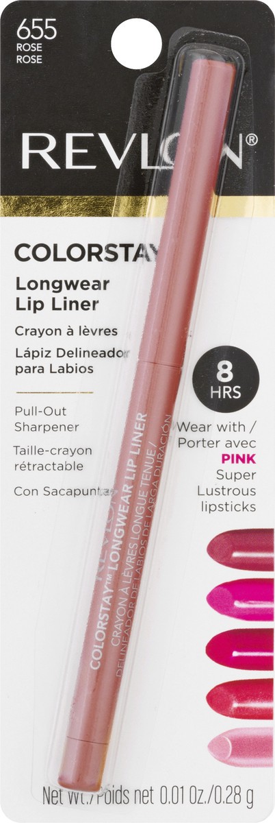 slide 6 of 9, Revlon ColorStay Rose 655 Longwear Lip Liner 0.01 oz, 0.01 oz