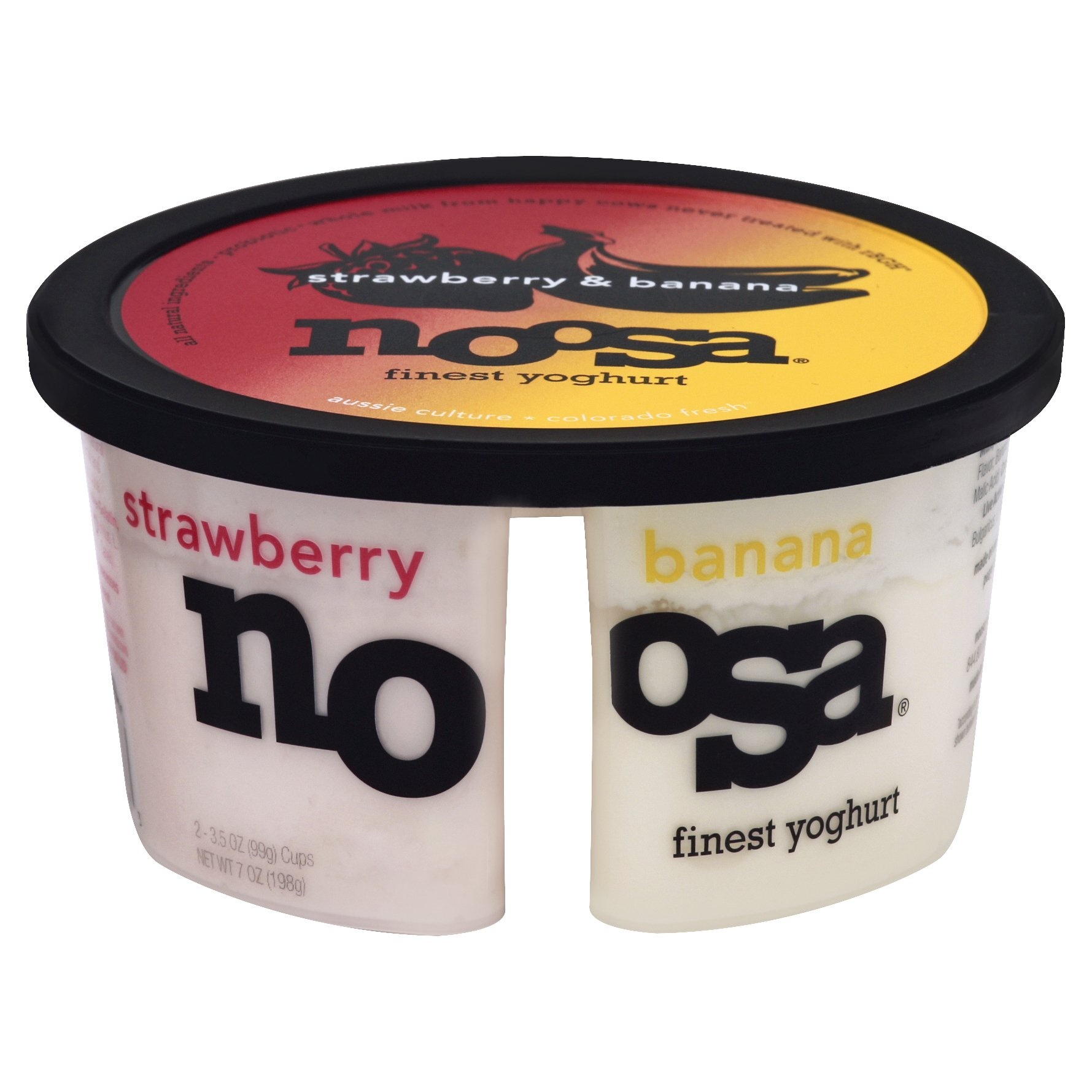 slide 1 of 3, Noosa Banana And Strawberry Yoghurt, 7 oz