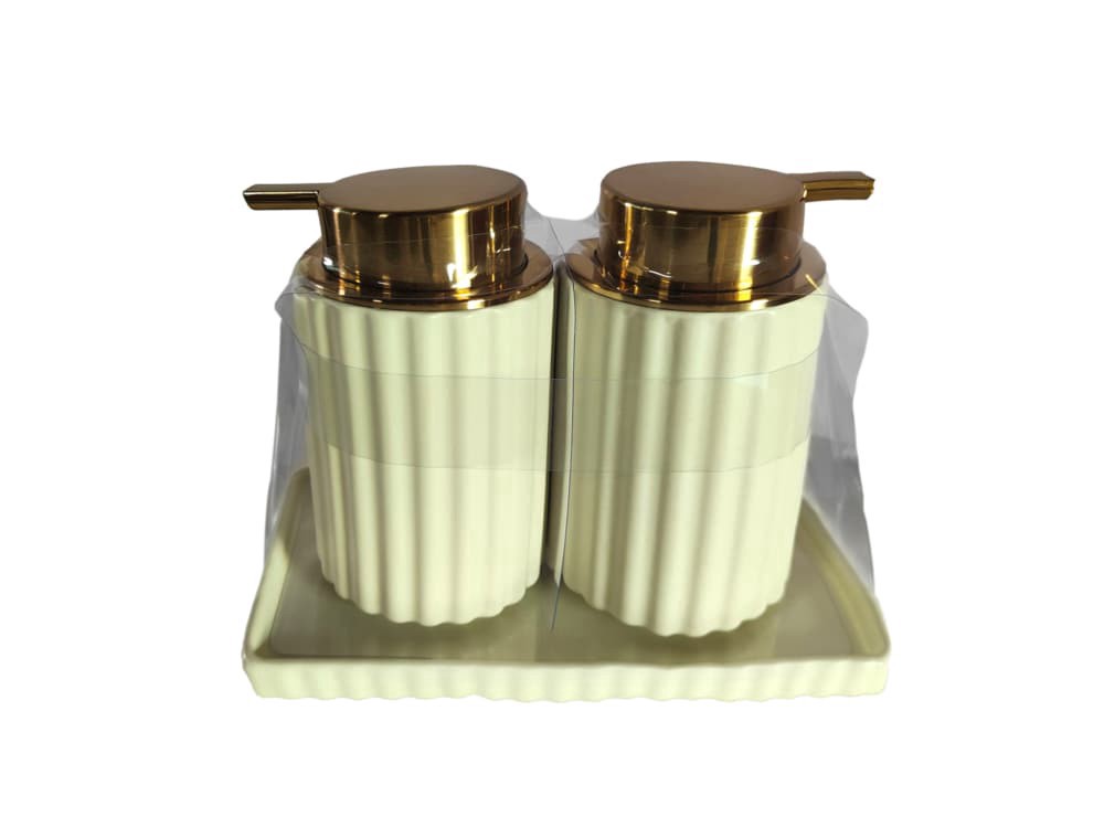 slide 1 of 1, SDS for HD Designs Ceramic 3-Piece Lotion Set - Vanilla Ice, 3 ct