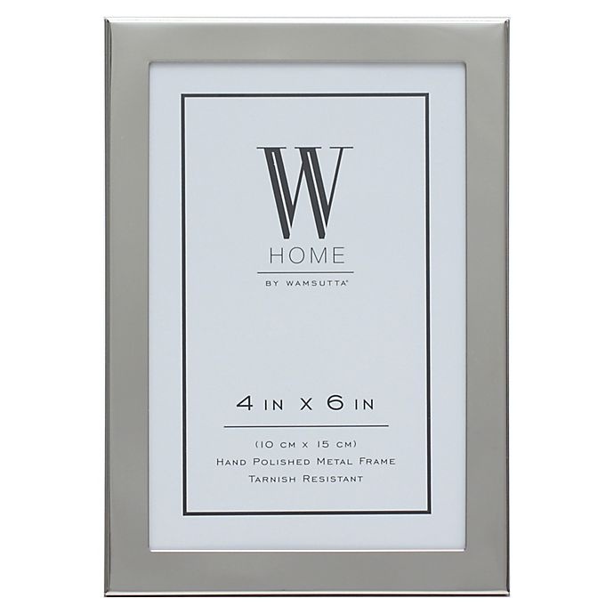slide 1 of 1, W Home Plain Border Picture Frame - Silver, 4 in x 6 in