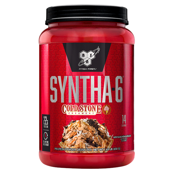 slide 1 of 1, BSN Syntha-6 Cold Stone German Chocolate Cake Protein Powder, 1.45 lb