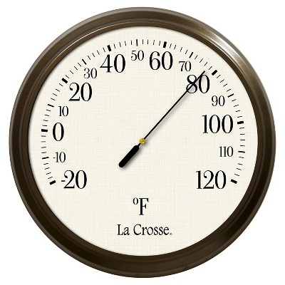 slide 1 of 1, La Crosse Technology Round Thermometer, 8 in