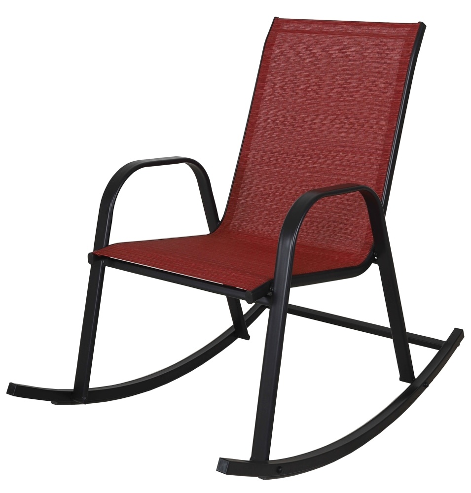 slide 1 of 1, HD Designs Outdoors Orchards Rocking Chair - Red, 1 ct