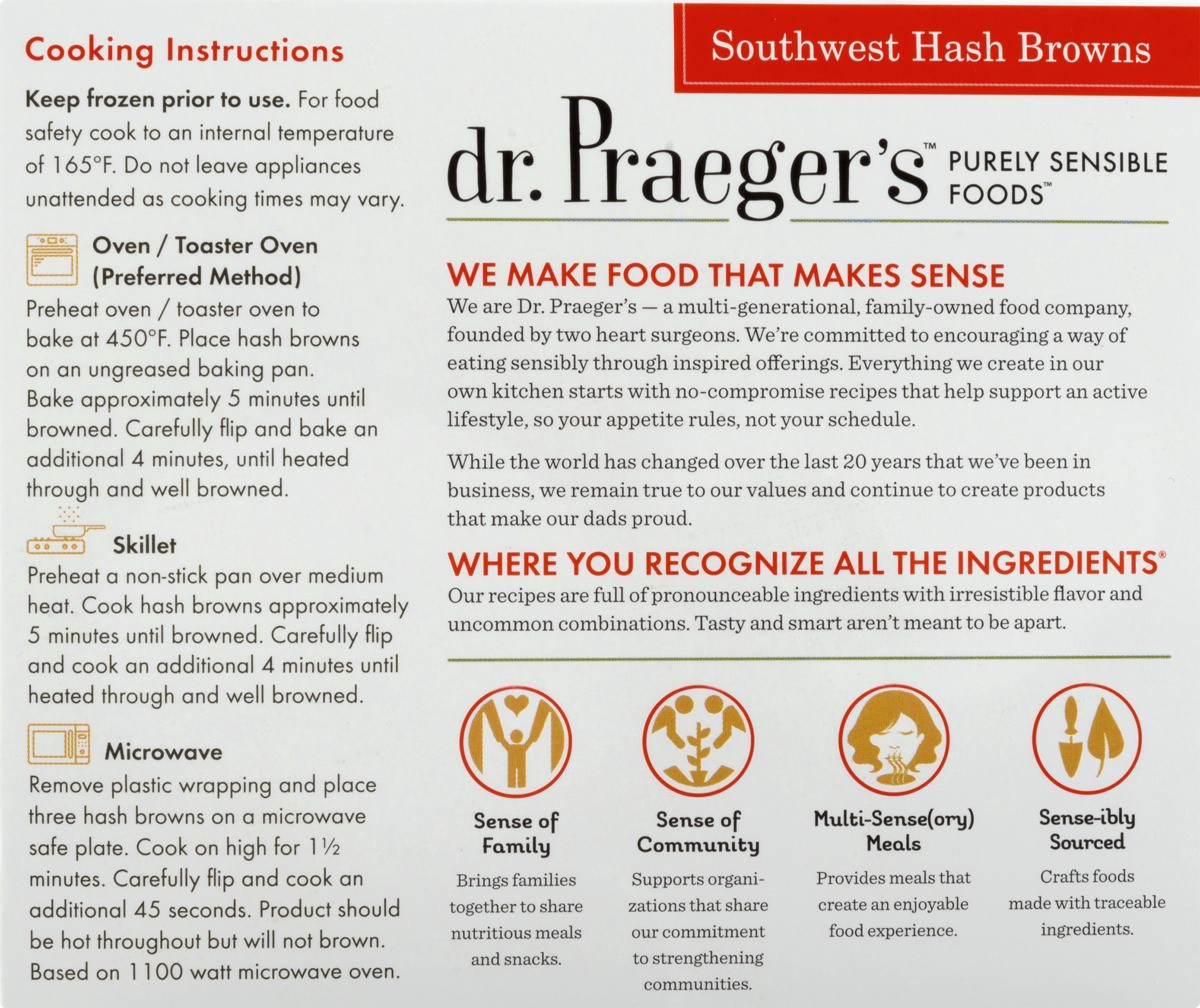 slide 6 of 11, Dr. Praeger's Gluten Free Southwest Hash Browns 8 ea, 8 ct