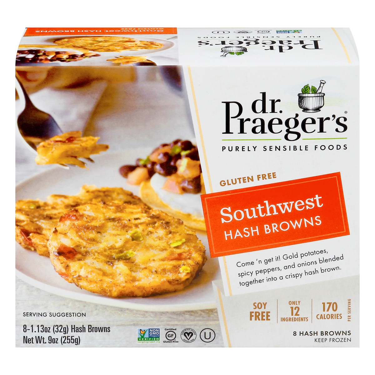 slide 1 of 11, Dr. Praeger's Gluten Free Southwest Hash Browns 8 ea, 8 ct