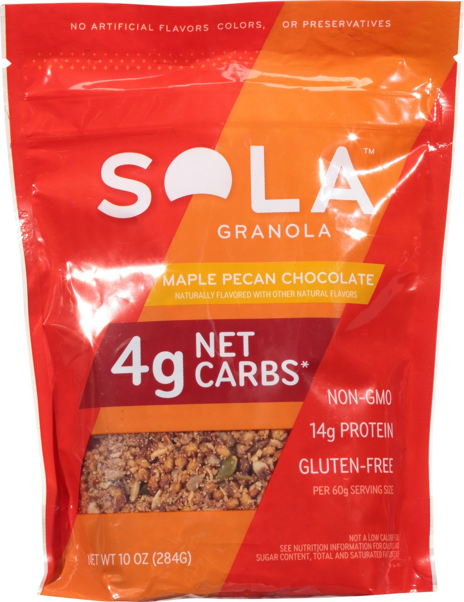 slide 6 of 9, Sola Maple Pecan Chocolate Granola 10 oz Stand Pack, 10 oz