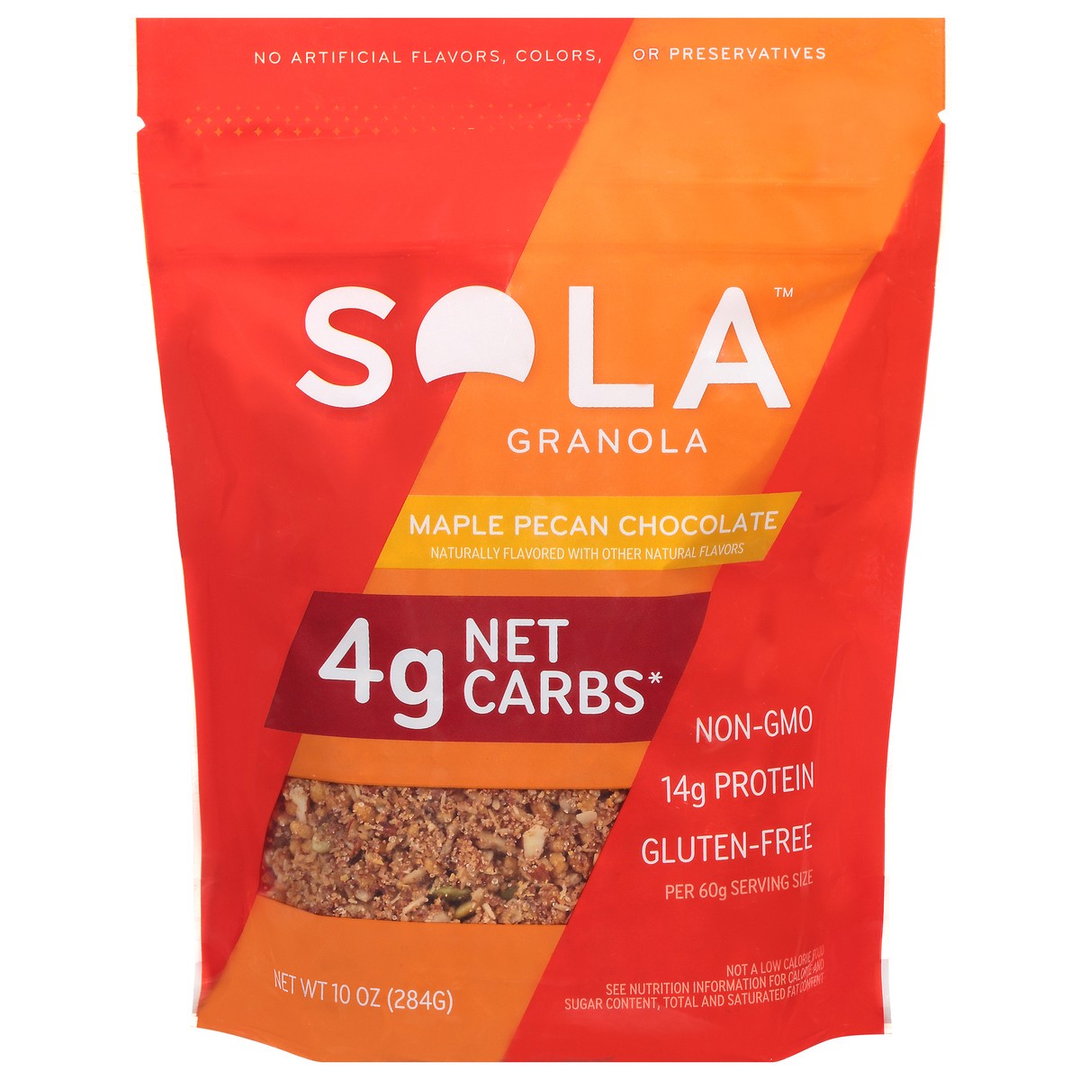 slide 1 of 9, Sola Maple Pecan Chocolate Granola 10 oz Stand Pack, 10 oz