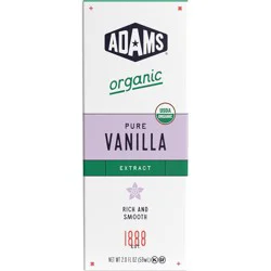 Adams Organic Pure Vanilla Extract