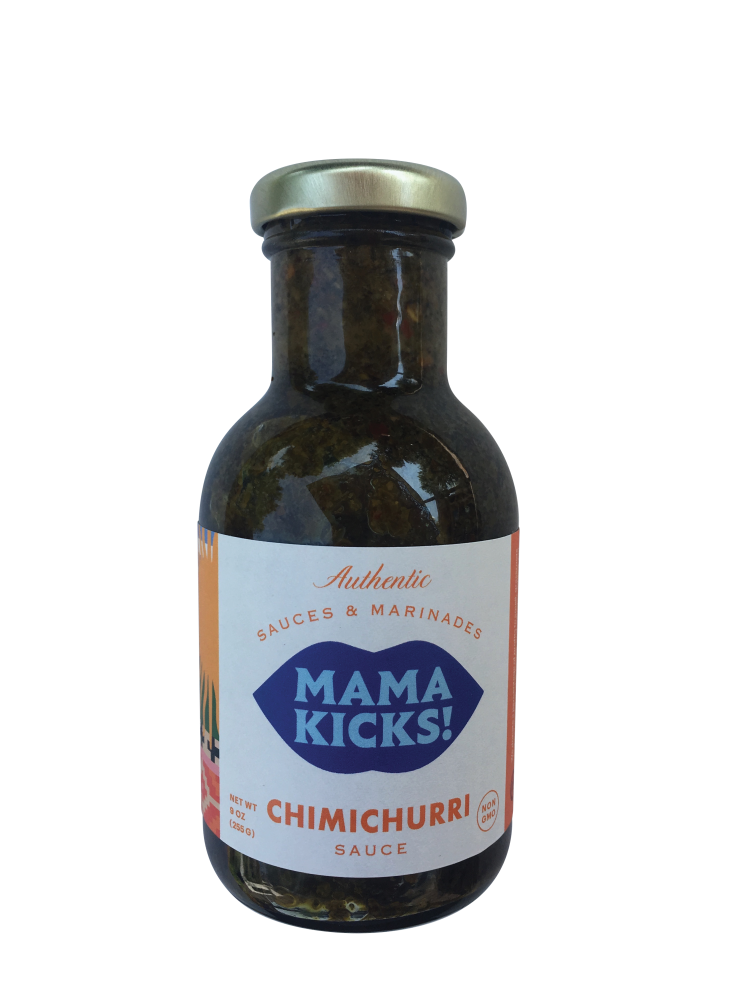 slide 1 of 1, Mama Kicks Chimichurri Sauce, 9 oz