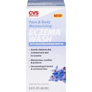 slide 1 of 1, CVS Pharmacy CVS Health Face & Body Moisturizing Eczema Wash with Soothing Borage Seed Oil, 8.8 oz