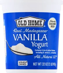 Old Home All Natural Vanilla Yogurt 32 oz