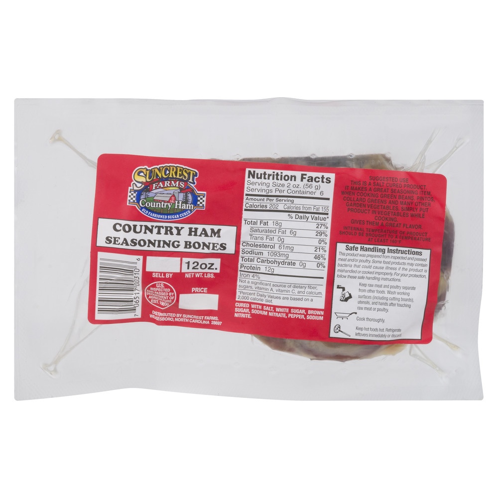 slide 1 of 1, Suncrest Farms Country Ham Seasoning Bones, 12 oz