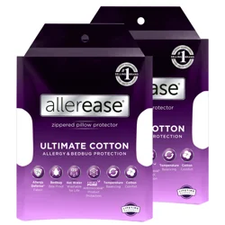 Allerease Ultimate Cotton Zip Pillow Protector - 2 Pack