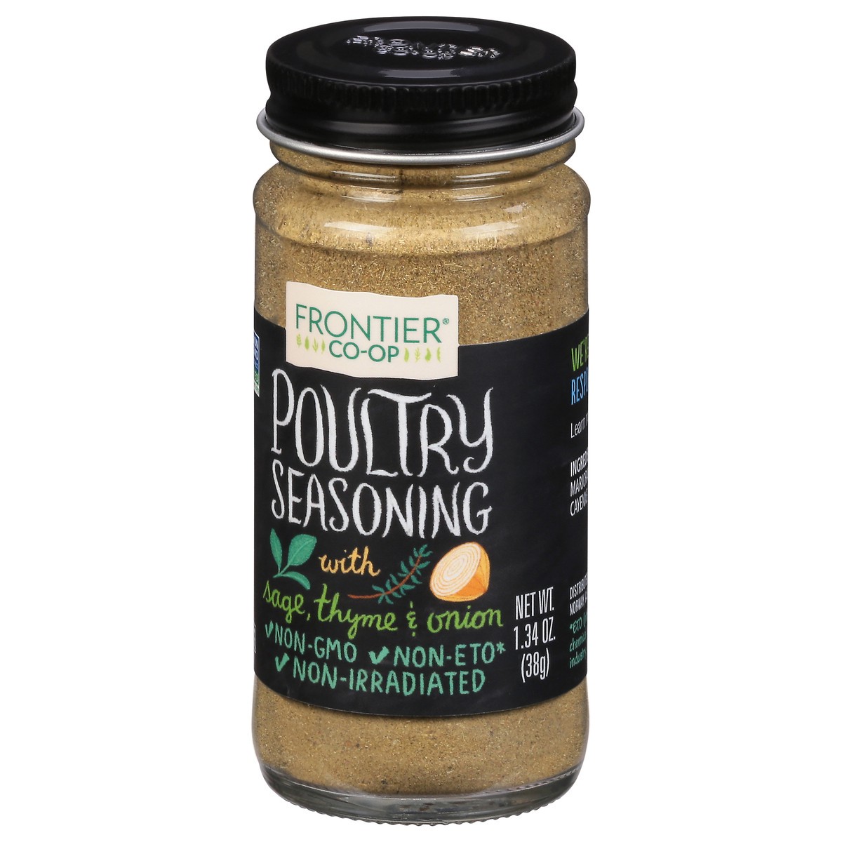 slide 2 of 12, Frontier Co-Op Poultry Seasoning with Sage, Thyme & Onion 1.34 oz, 1.44 oz