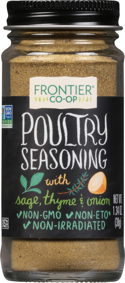 slide 4 of 12, Frontier Co-Op Poultry Seasoning with Sage, Thyme & Onion 1.34 oz, 1.44 oz