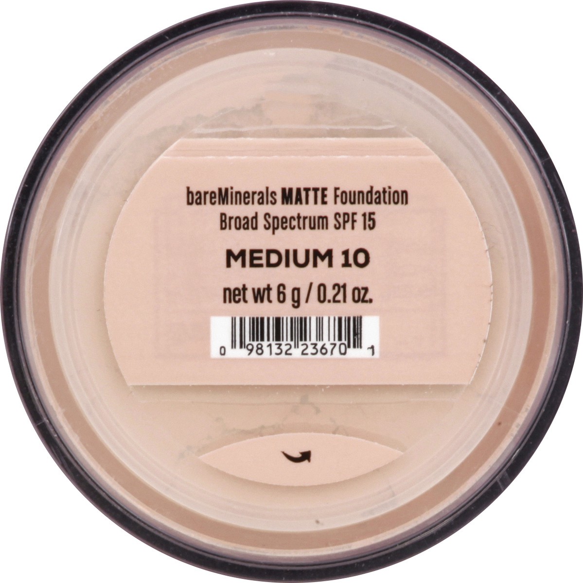 slide 7 of 9, bareMinerals Matte Foundation Broad Spectrum SPF 15 Medium, 4 oz