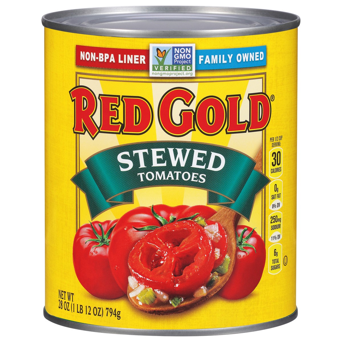 slide 1 of 2, Red Gold Stewed Tomatoes 28 oz, 28 oz