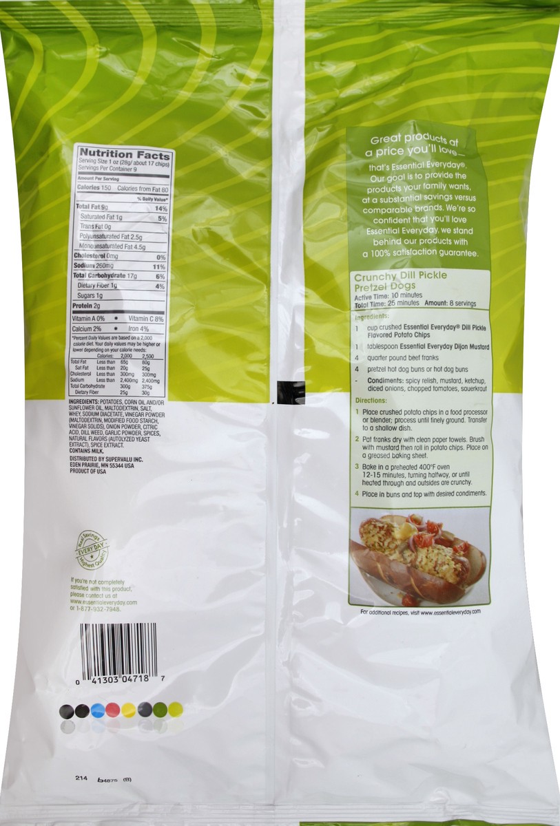 slide 2 of 6, Essential Everyday Potato Chips, Dill Pickle, 9 oz