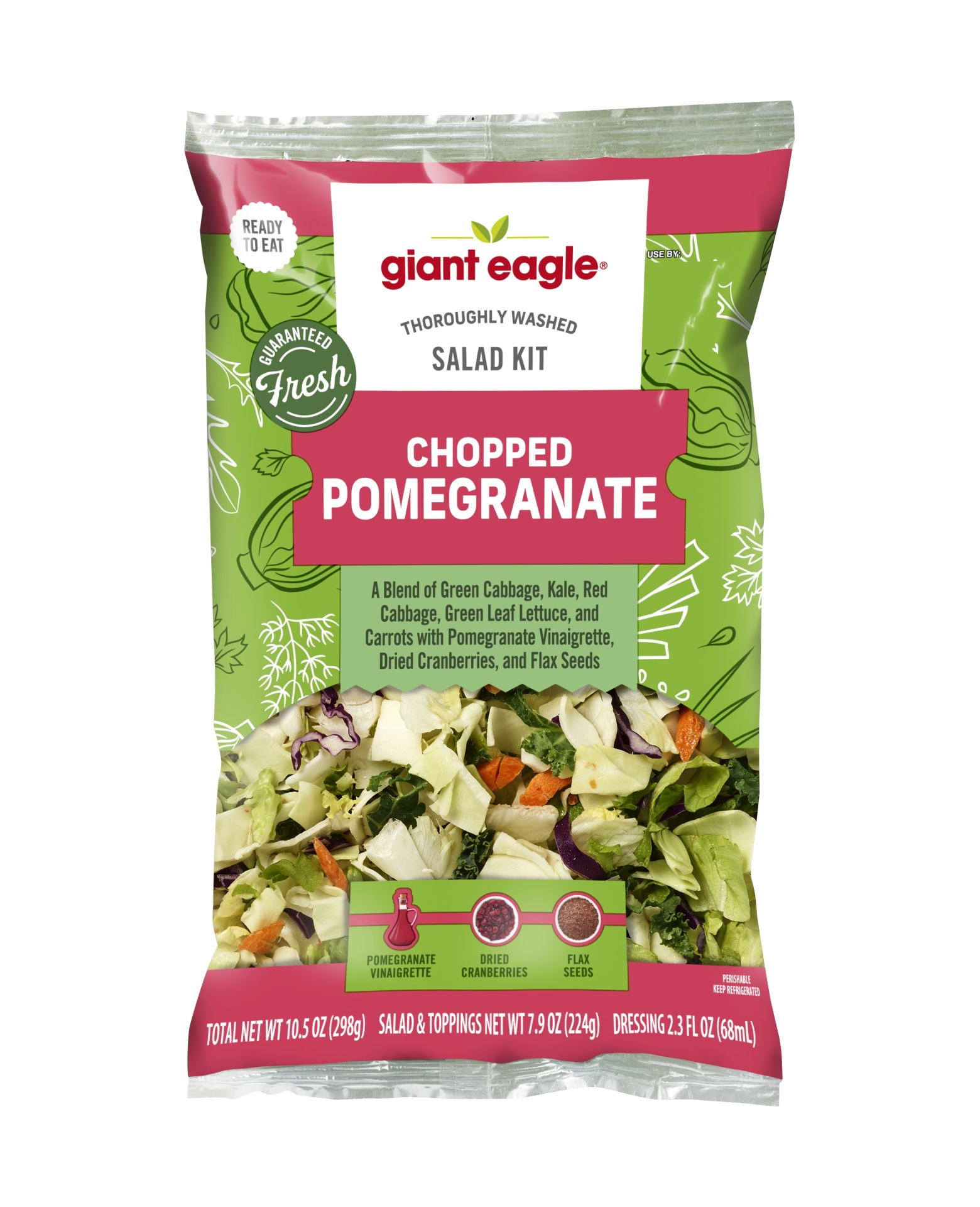 slide 1 of 1, Giant Eagle Salad Kit, Chopped Pomegranate, 10.5 oz