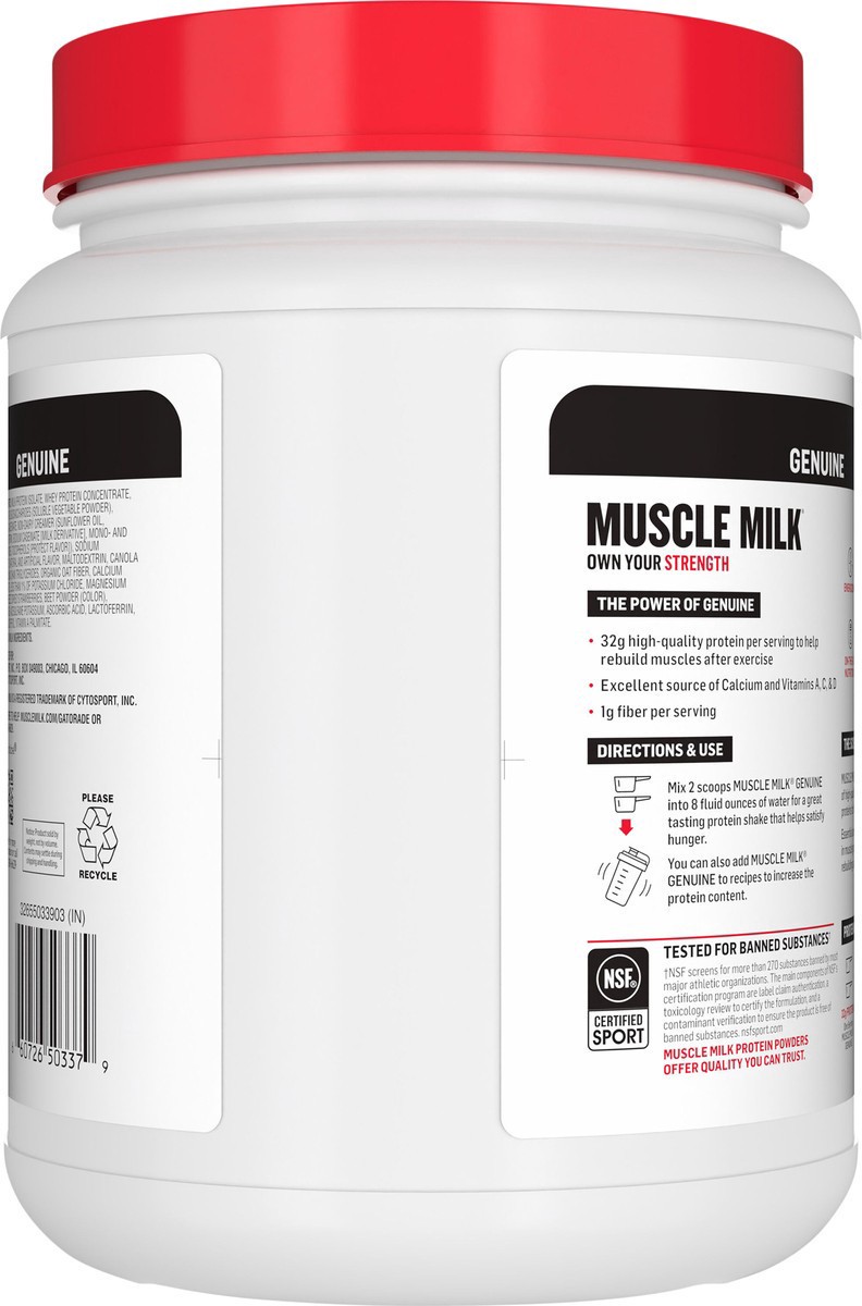 slide 6 of 6, Muscle Milk Protein Powder, 30.90 oz