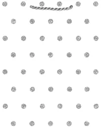 Bag Medium White Glitte