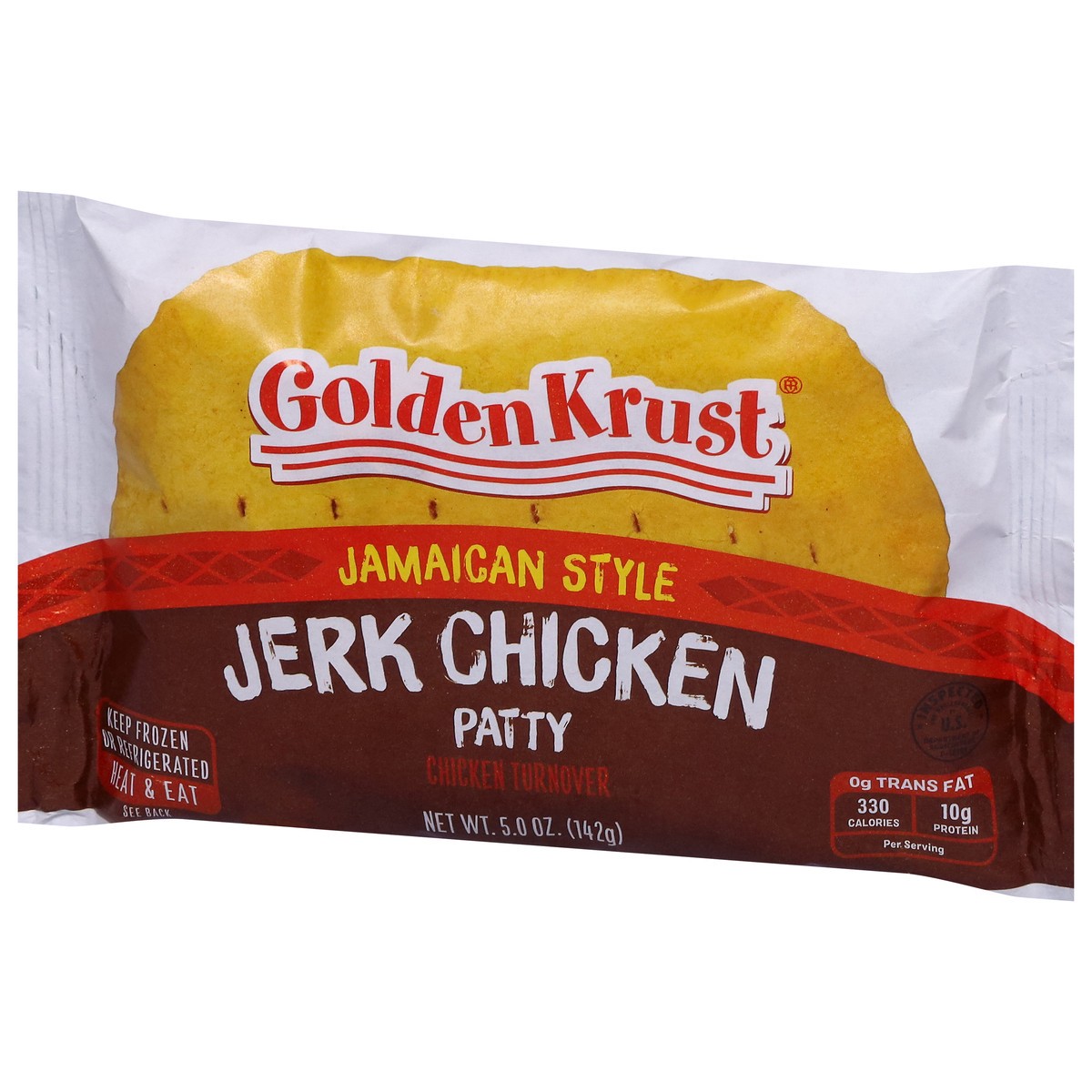 slide 6 of 13, Golden Krust Jamaican Style Jerk Chicken Patty 5.0 oz, 5 oz