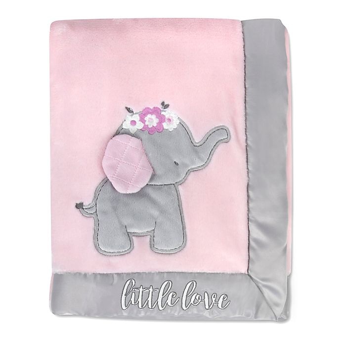 slide 1 of 4, Wendy Bellissimo Mix & Match Little Love Elephant Plush Blanket - Pink, 1 ct