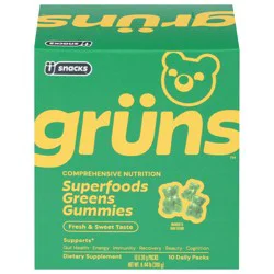 Grun's Superfoods Greens Gummies, 10 pack