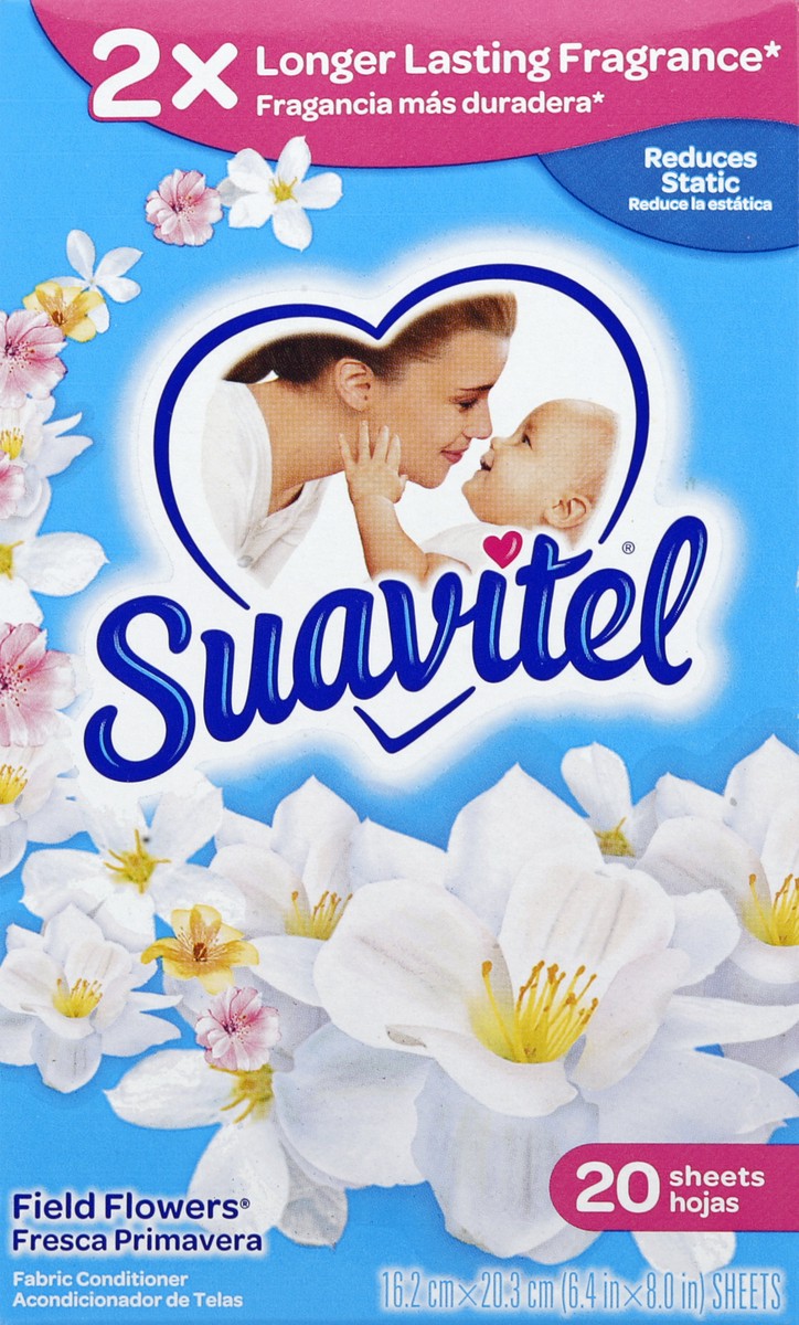 slide 5 of 7, Suavitel Sheets Field Flowers, 20 ct