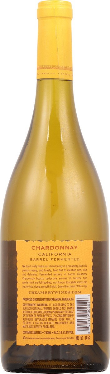 slide 4 of 9, Creamery California Chardonnay 750 ml, 750 ml