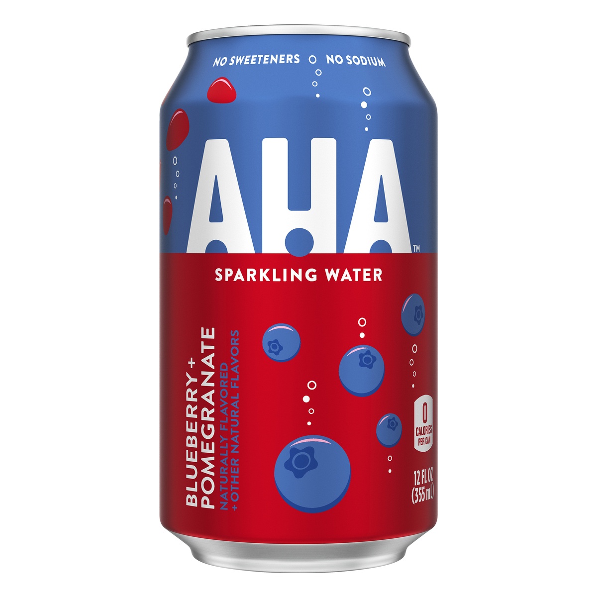 slide 1 of 8, AHA Blueberry Pomegranate Sparkling Water, 12 fl oz