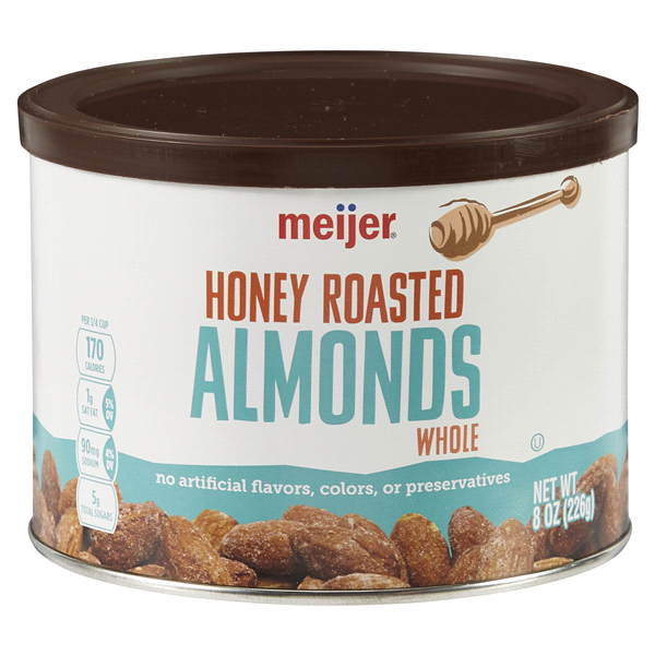 slide 1 of 1, Meijer Honey Roasted Almonds, 8 oz