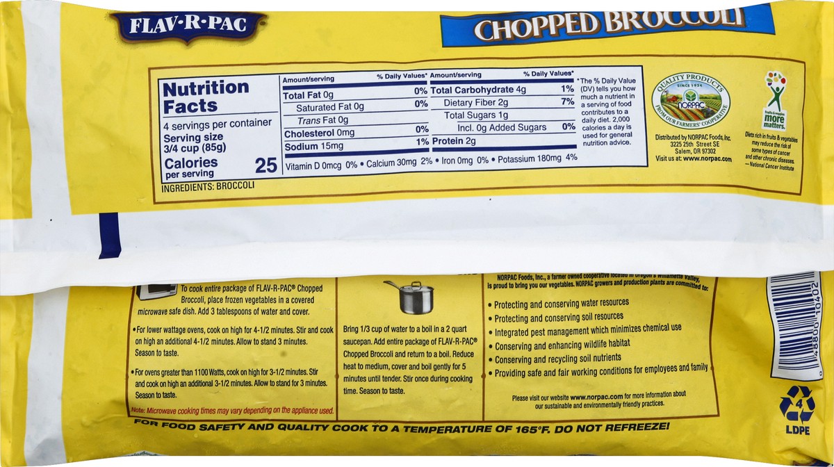 slide 5 of 6, Flav-R-Pac Chopped Broccoli, 12 oz