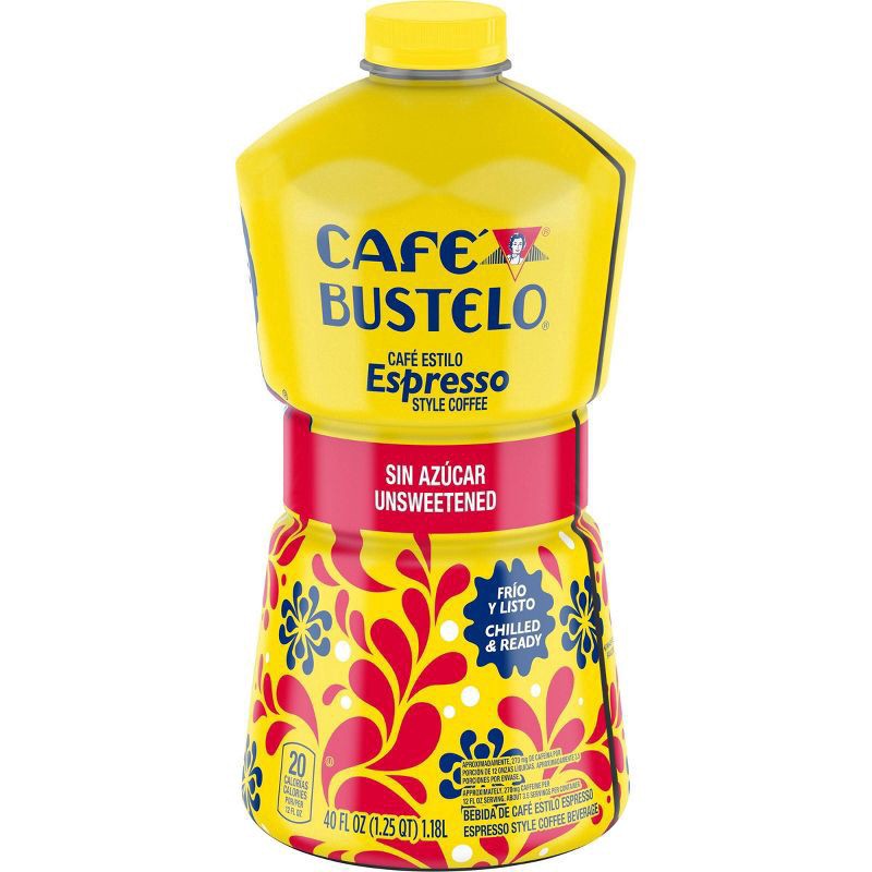 slide 1 of 7, Café Bustelo Unsweetened Espresso-Style Iced Coffee - 40 fl oz, 40 fl oz