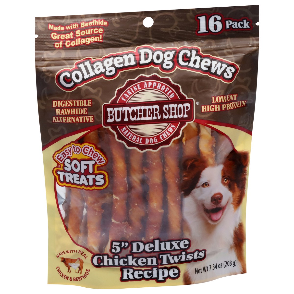 slide 4 of 4, Butcher Shop Chicken Twists Recipe Collagen Dog Chews, 7.34 oz
