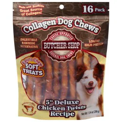 Butcher Shop Chicken Twists Recipe Collagen Dog Chews, 16 Each