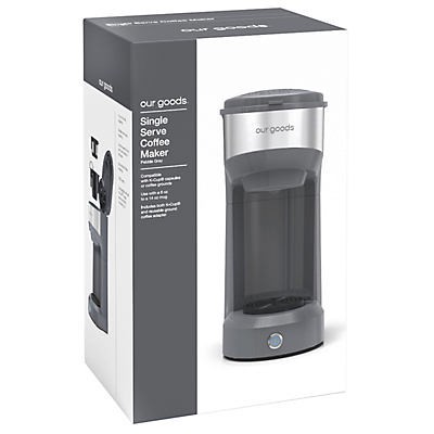 slide 1 of 1, our goods Single Serve Coffee Maker - Pebble Gray, 1 ct