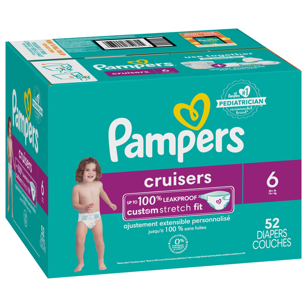 slide 2 of 4, Pampers Cruisers Diapers - Size 6 - 52ct, 52 ct
