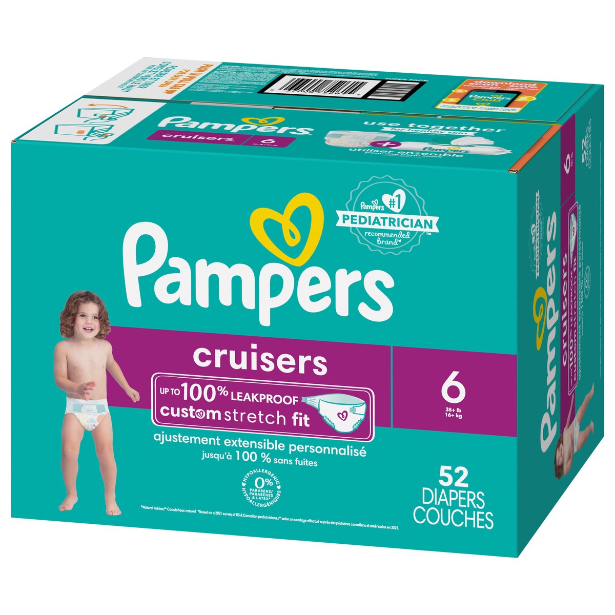 slide 3 of 4, Pampers Cruisers Diapers - Size 6 - 52ct, 52 ct