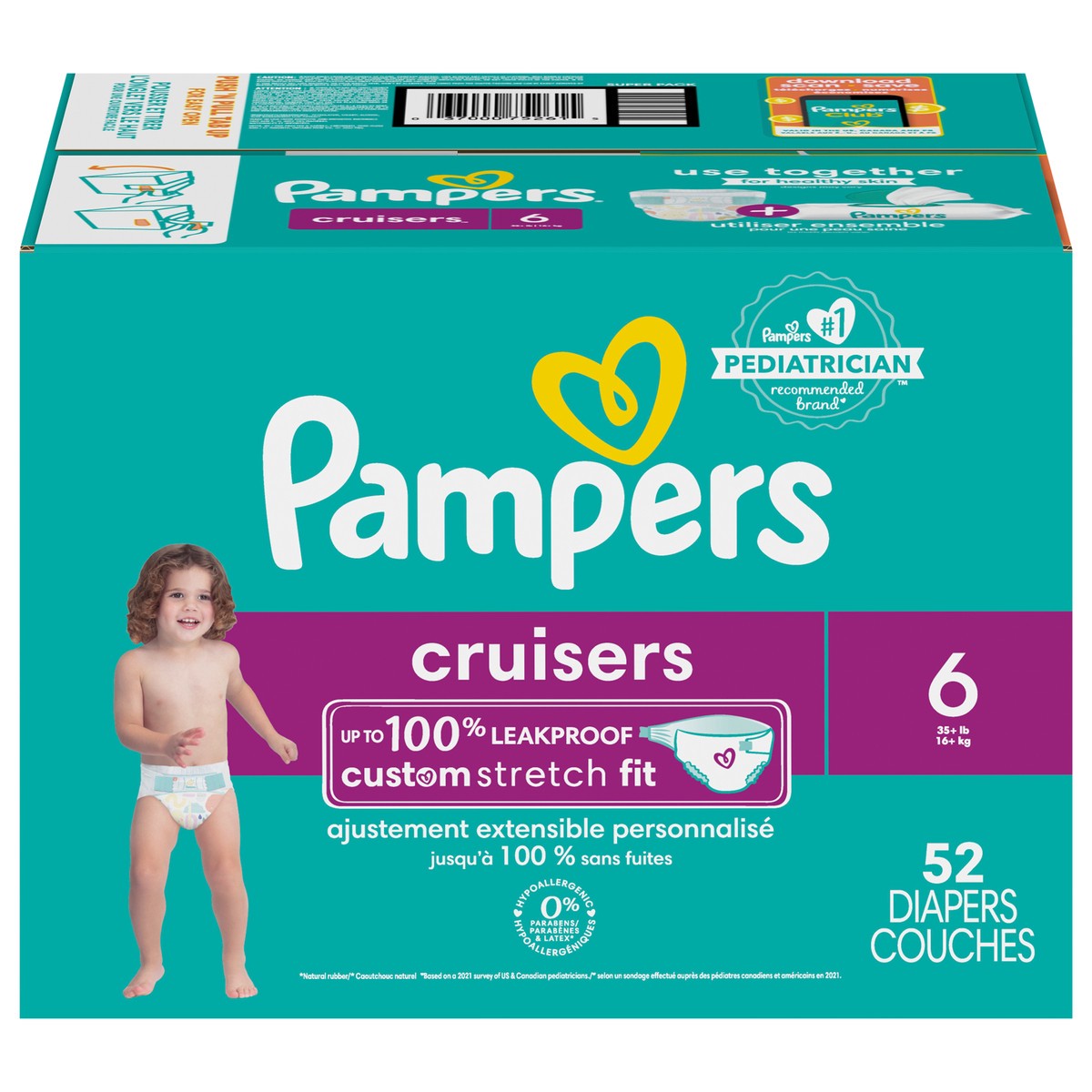 slide 1 of 4, Pampers Cruisers Diapers - Size 6 - 52ct, 52 ct